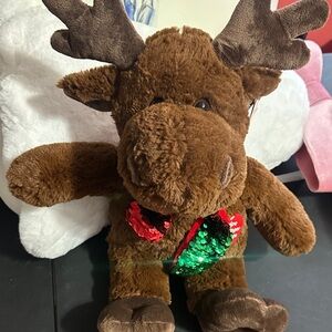 Christmas brown moose stuff animal